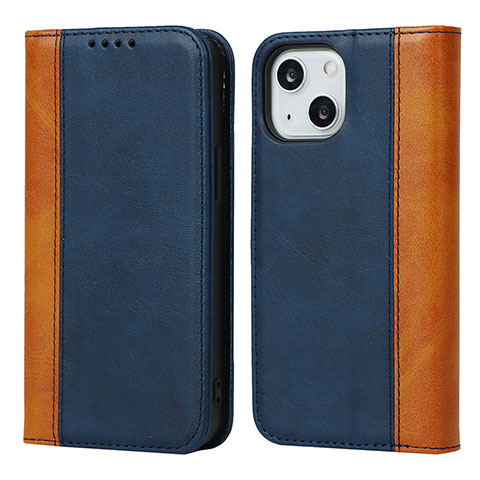 Funda de Cuero Cartera con Soporte Carcasa L12 para Apple iPhone 13 Mini Azul