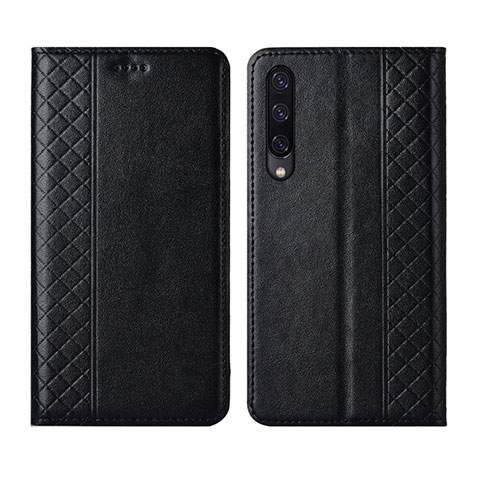 Funda de Cuero Cartera con Soporte Carcasa L12 para Huawei P Smart Pro (2019) Negro