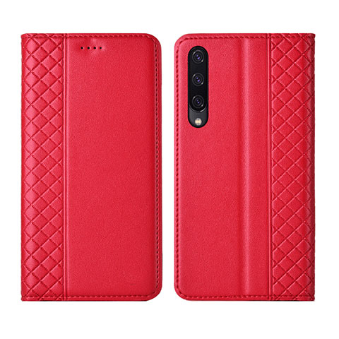 Funda de Cuero Cartera con Soporte Carcasa L12 para Huawei P Smart Pro (2019) Rojo