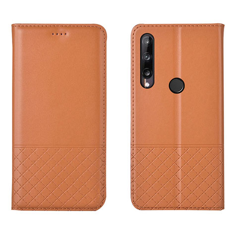 Funda de Cuero Cartera con Soporte Carcasa L12 para Huawei P40 Lite E Naranja