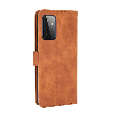 Funda de Cuero Cartera con Soporte Carcasa L12Z para Samsung Galaxy A72 4G Marron