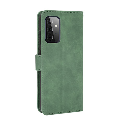 Funda de Cuero Cartera con Soporte Carcasa L12Z para Samsung Galaxy A72 4G Verde