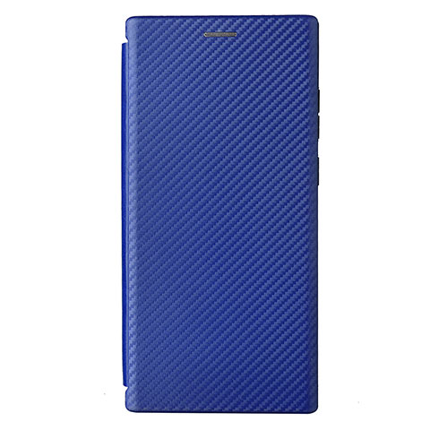 Funda de Cuero Cartera con Soporte Carcasa L12Z para Samsung Galaxy S23 Ultra 5G Azul