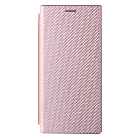 Funda de Cuero Cartera con Soporte Carcasa L12Z para Samsung Galaxy S23 Ultra 5G Oro Rosa