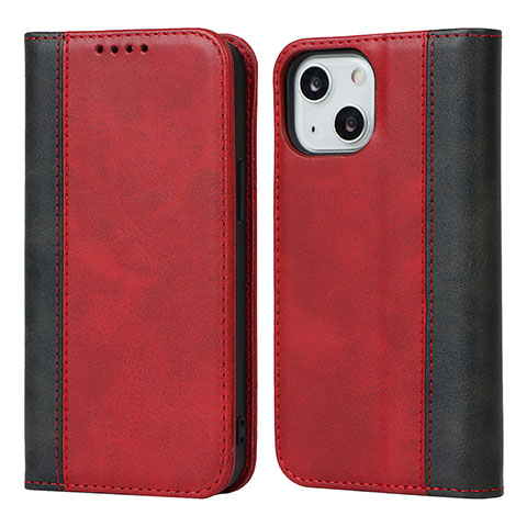 Funda de Cuero Cartera con Soporte Carcasa L13 para Apple iPhone 14 Plus Rojo