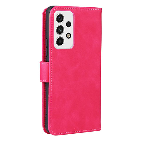 Funda de Cuero Cartera con Soporte Carcasa L13Z para Samsung Galaxy A53 5G Rosa Roja