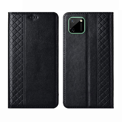 Funda de Cuero Cartera con Soporte Carcasa L14 para Realme C11 Negro