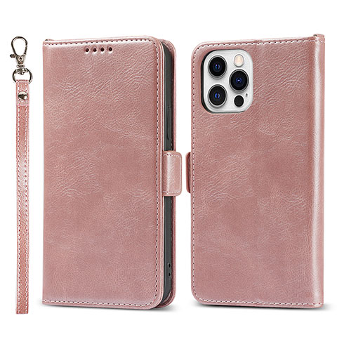 Funda de Cuero Cartera con Soporte Carcasa L15 para Apple iPhone 13 Pro Max Oro Rosa