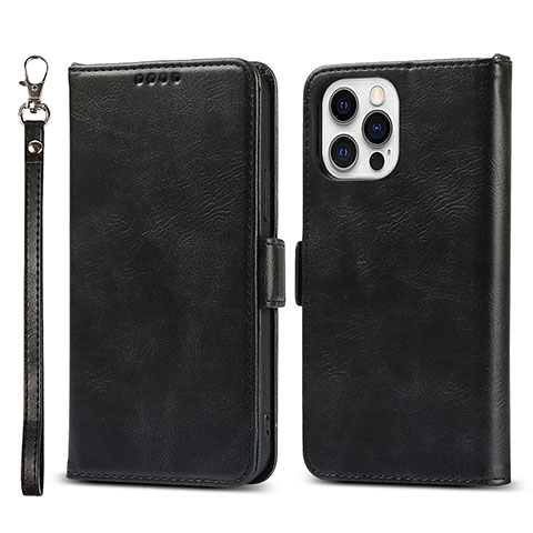 Funda de Cuero Cartera con Soporte Carcasa L15 para Apple iPhone 13 Pro Negro