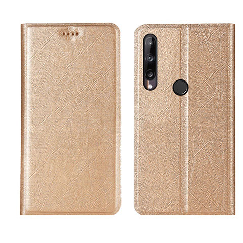 Funda de Cuero Cartera con Soporte Carcasa L15 para Huawei Honor 9C Oro