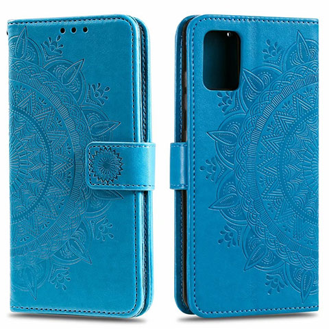 Funda de Cuero Cartera con Soporte Carcasa L15 para Samsung Galaxy A51 5G Azul Cielo