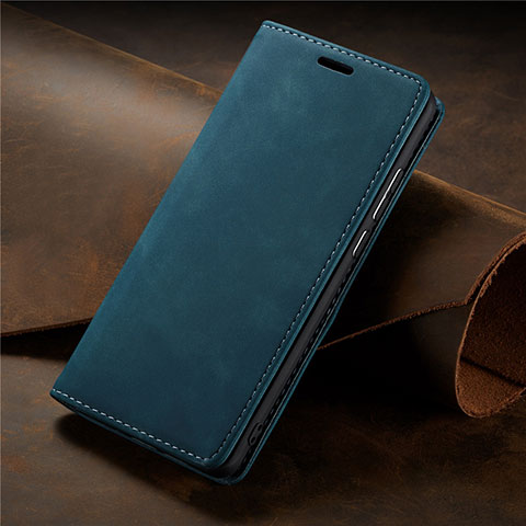 Funda de Cuero Cartera con Soporte Carcasa L15 para Samsung Galaxy A71 5G Azul