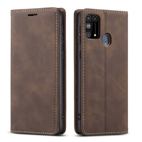 Funda de Cuero Cartera con Soporte Carcasa L15 para Samsung Galaxy M31 Marron