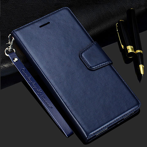 Funda de Cuero Cartera con Soporte Carcasa L16 para Realme C11 Azul