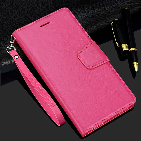 Funda de Cuero Cartera con Soporte Carcasa L16 para Realme C11 Rosa Roja