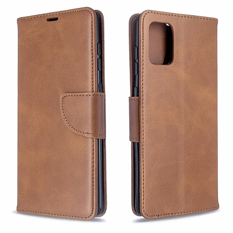 Funda de Cuero Cartera con Soporte Carcasa L16 para Samsung Galaxy A71 4G A715 Marron