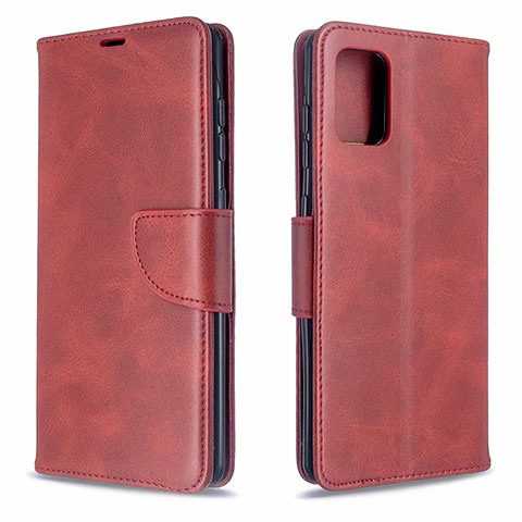 Funda de Cuero Cartera con Soporte Carcasa L16 para Samsung Galaxy A71 4G A715 Rojo