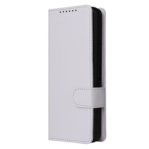 Funda de Cuero Cartera con Soporte Carcasa L16Z para Samsung Galaxy Z Fold3 5G Blanco