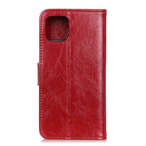 Funda de Cuero Cartera con Soporte Carcasa L17 para Huawei Honor 30S Rojo