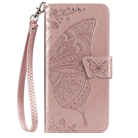 Funda de Cuero Cartera con Soporte Carcasa L17 para Samsung Galaxy A41 Oro Rosa