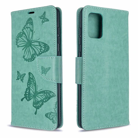 Funda de Cuero Cartera con Soporte Carcasa L17 para Samsung Galaxy A71 4G A715 Verde