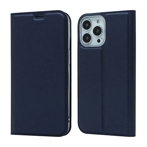 Funda de Cuero Cartera con Soporte Carcasa L18 para Apple iPhone 15 Pro Max Azul