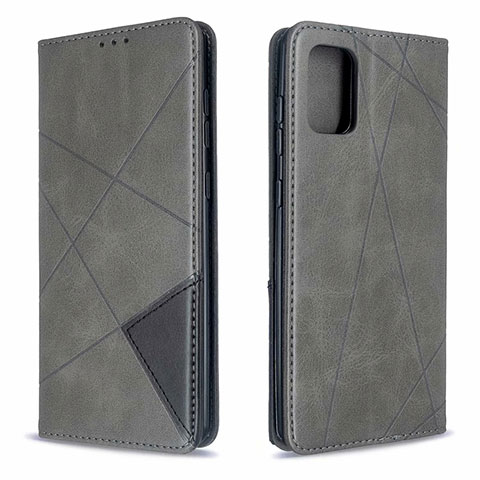 Funda de Cuero Cartera con Soporte Carcasa L18 para Samsung Galaxy A71 4G A715 Gris