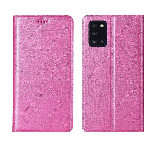 Funda de Cuero Cartera con Soporte Carcasa L19 para Samsung Galaxy A31 Rosa