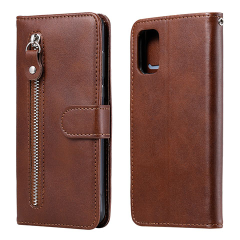 Funda de Cuero Cartera con Soporte Carcasa L20 para Samsung Galaxy A41 Marron