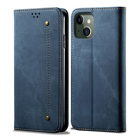 Funda de Cuero Cartera con Soporte Carcasa L21 para Apple iPhone 15 Azul