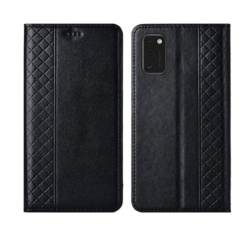 Funda de Cuero Cartera con Soporte Carcasa L21 para Samsung Galaxy A41 Negro