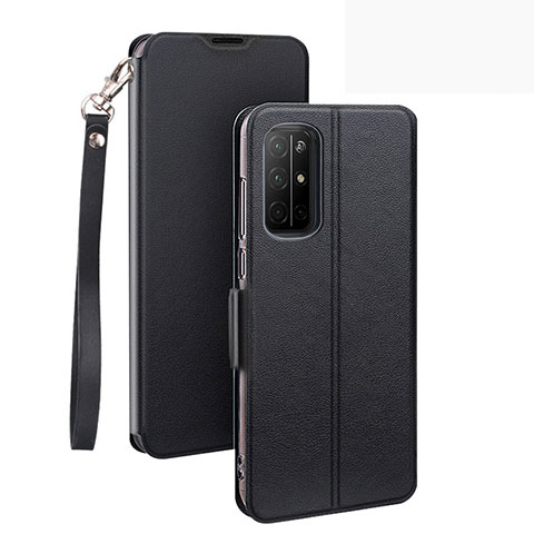 Funda de Cuero Cartera con Soporte Carcasa L22 para Huawei Honor 30S Negro