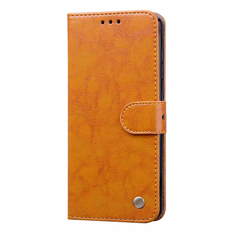 Funda de Cuero Cartera con Soporte Carcasa L22 para Samsung Galaxy A41 Naranja