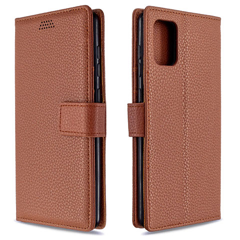 Funda de Cuero Cartera con Soporte Carcasa L22 para Samsung Galaxy A71 5G Marron