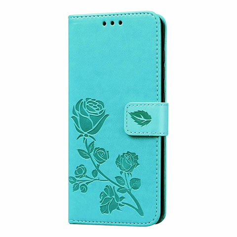 Funda de Cuero Cartera con Soporte Carcasa L23 para Samsung Galaxy A41 Cian