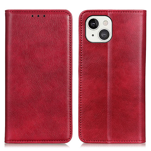 Funda de Cuero Cartera con Soporte Carcasa L25 para Apple iPhone 13 Rojo