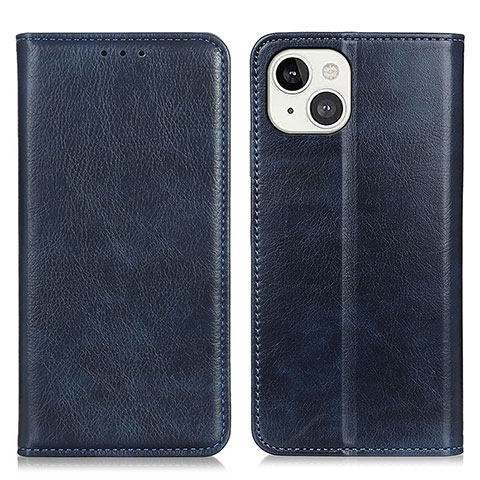 Funda de Cuero Cartera con Soporte Carcasa L25 para Apple iPhone 14 Azul