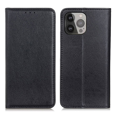 Funda de Cuero Cartera con Soporte Carcasa L25 para Apple iPhone 15 Pro Max Negro