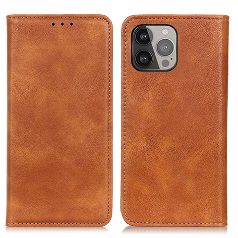 Funda de Cuero Cartera con Soporte Carcasa L26 para Apple iPhone 14 Pro Marron