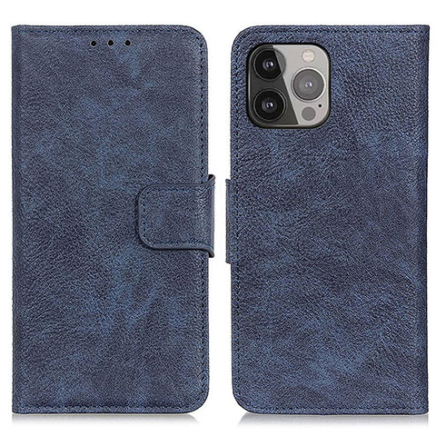 Funda de Cuero Cartera con Soporte Carcasa L27 para Apple iPhone 14 Pro Azul