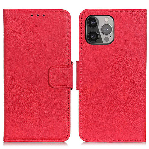 Funda de Cuero Cartera con Soporte Carcasa L27 para Apple iPhone 14 Pro Max Rojo