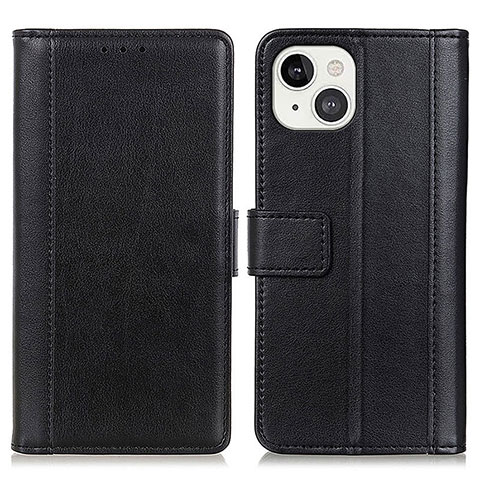 Funda de Cuero Cartera con Soporte Carcasa L28 para Apple iPhone 13 Mini Negro