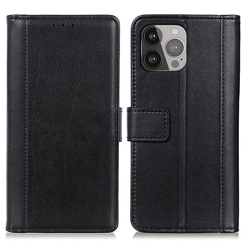 Funda de Cuero Cartera con Soporte Carcasa L28 para Apple iPhone 13 Pro Negro