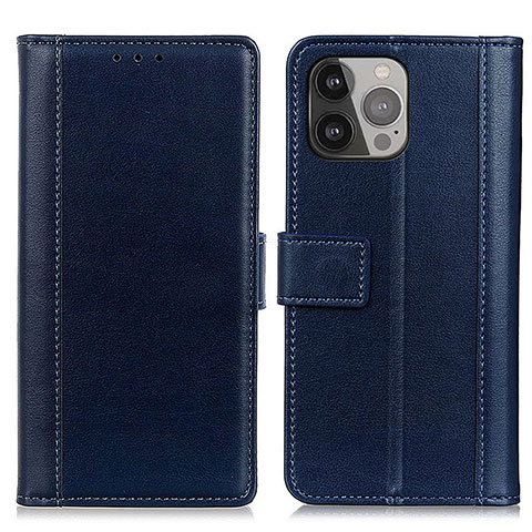 Funda de Cuero Cartera con Soporte Carcasa L28 para Apple iPhone 14 Pro Azul