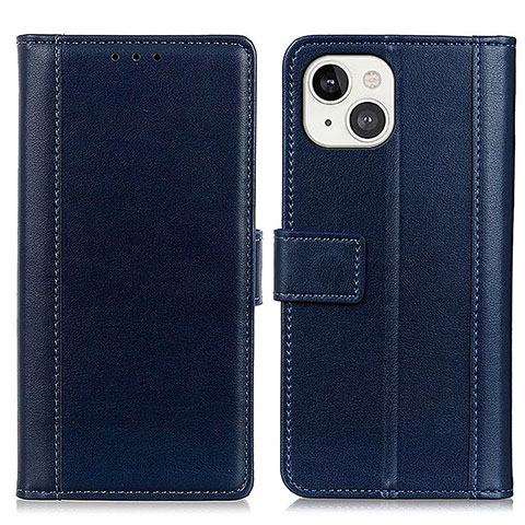 Funda de Cuero Cartera con Soporte Carcasa L28 para Apple iPhone 15 Azul