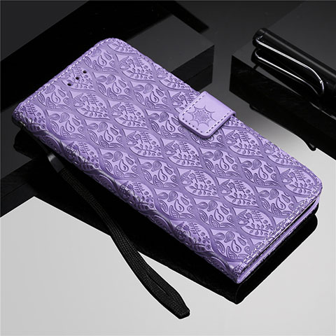 Funda de Cuero Cartera con Soporte Carcasa L28 para Samsung Galaxy A71 5G Morado