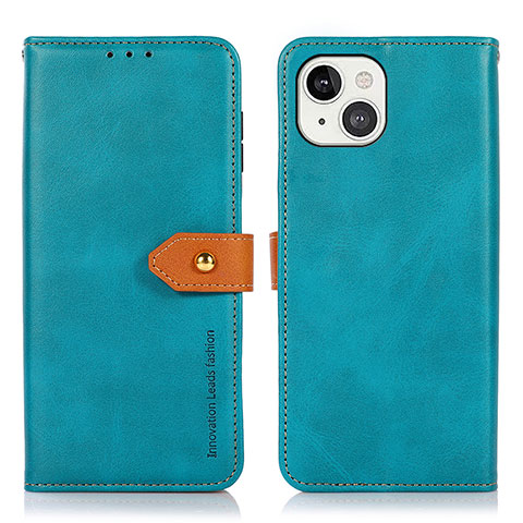 Funda de Cuero Cartera con Soporte Carcasa L29 para Apple iPhone 15 Azul