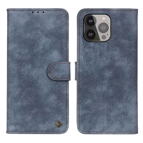 Funda de Cuero Cartera con Soporte Carcasa L30 para Apple iPhone 14 Pro Azul