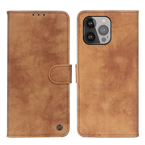 Funda de Cuero Cartera con Soporte Carcasa L30 para Apple iPhone 15 Pro Max Marron