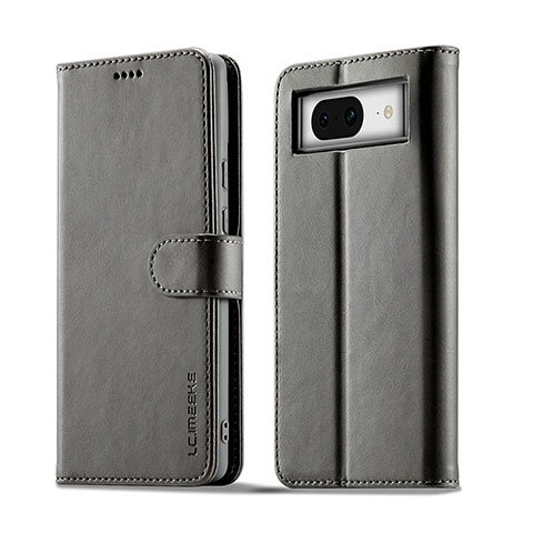 Funda de Cuero Cartera con Soporte Carcasa LC1 para Google Pixel 8 5G Gris